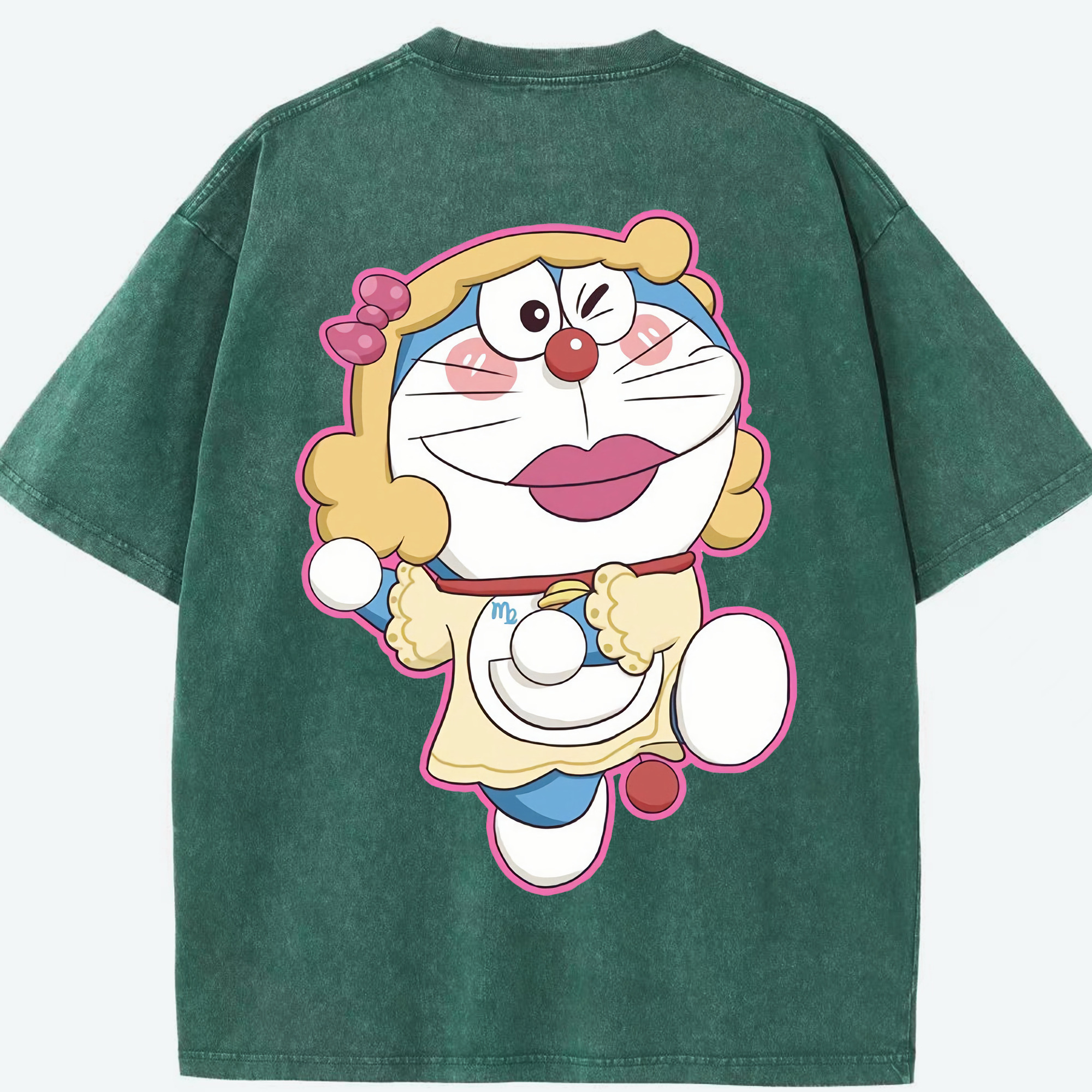 （画像用） ドラえもん Doraemon 綿100% ヴィンテージ風 半袖Tシャツ（背面プリント）